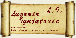 Lugomir Ignjatović vizit kartica